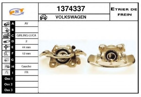 Тормозной суппорт SNRA 1374337