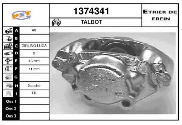 Тормозной суппорт SNRA 1374341