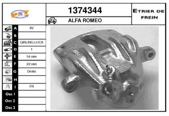 Тормозной суппорт BUDWEG CALIPER 34955