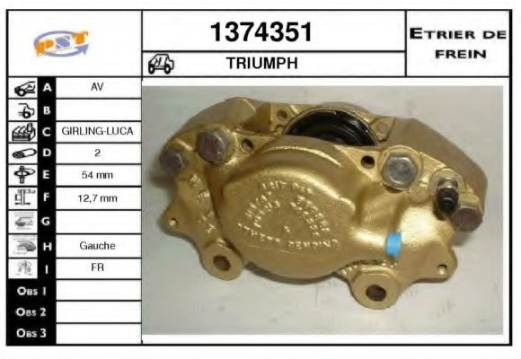 Тормозной суппорт SNRA 1374351