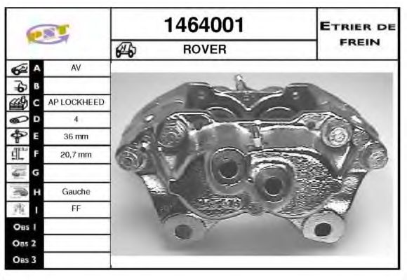 Тормозной суппорт SNRA 1464001