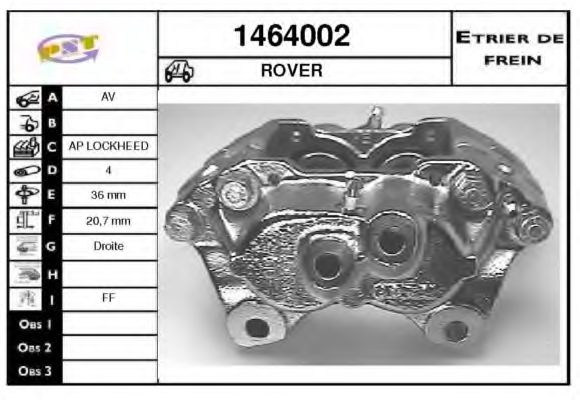 Тормозной суппорт SNRA 1464002