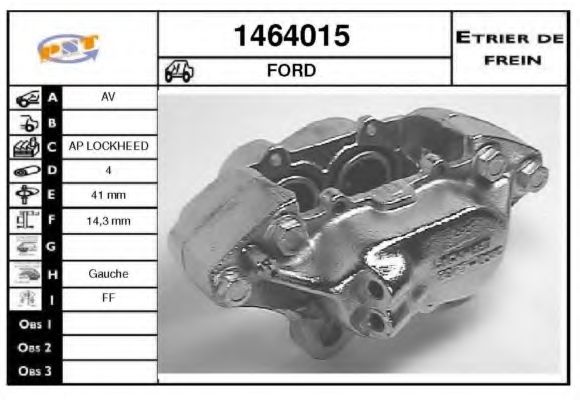 Тормозной суппорт SNRA 1464015