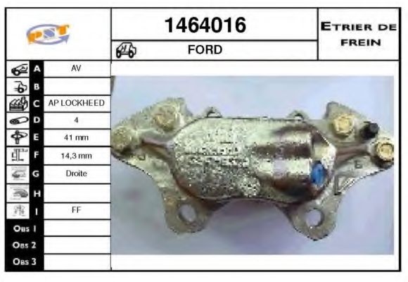 Тормозной суппорт SNRA 1464016