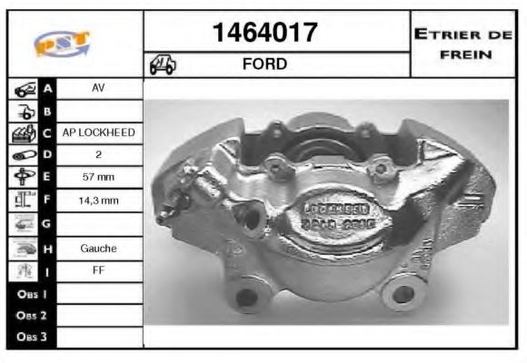 Тормозной суппорт SNRA 1464017