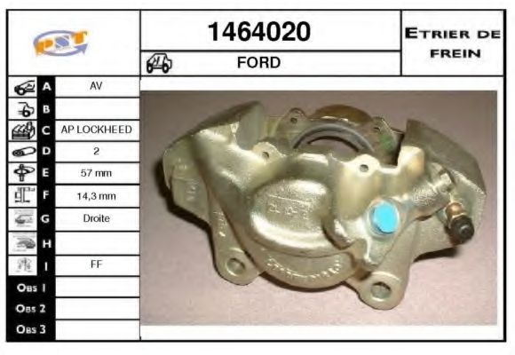 Тормозной суппорт SNRA 1464020