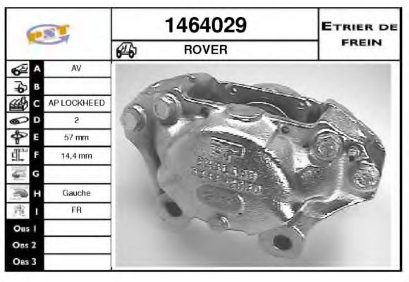 Тормозной суппорт SNRA 1464029