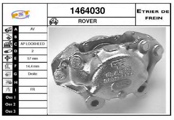 Тормозной суппорт SNRA 1464030