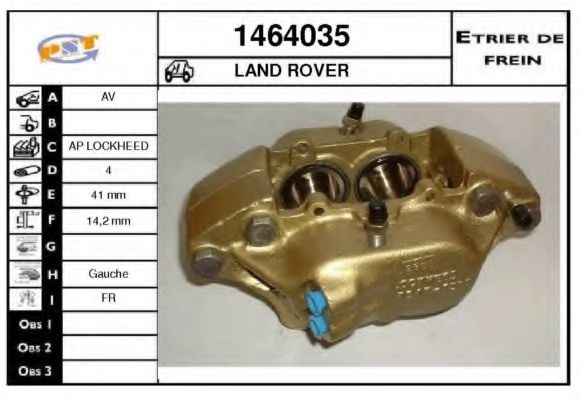 Тормозной суппорт SNRA 1464035