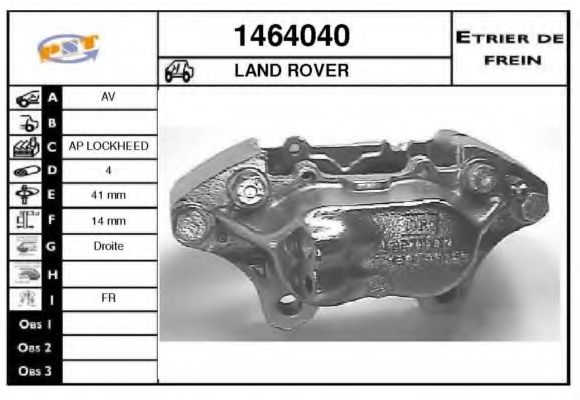 Тормозной суппорт SNRA 1464040