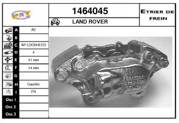 Тормозной суппорт SNRA 1464045