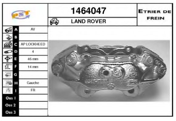 Тормозной суппорт SNRA 1464047