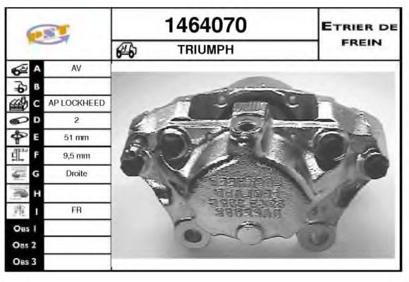 Тормозной суппорт SNRA 1464070