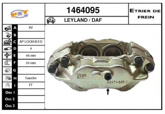 Тормозной суппорт SNRA 1464095