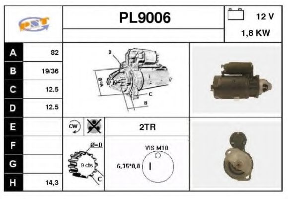 Стартер SNRA PL9006