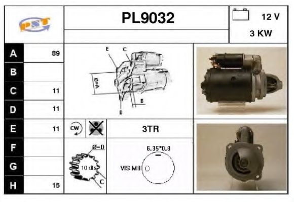 Стартер SNRA PL9032