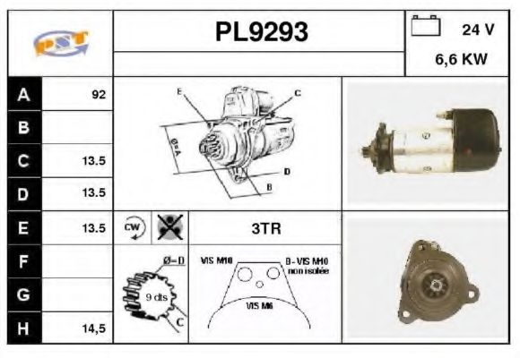 Стартер SNRA PL9293