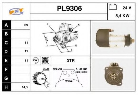Стартер SNRA PL9306