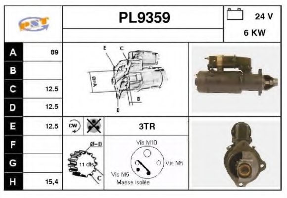 Стартер SNRA PL9359