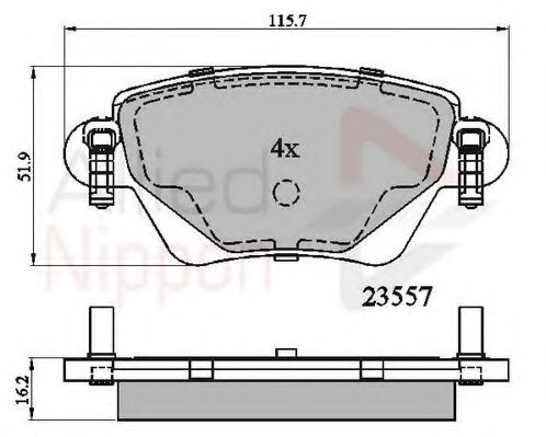 Комплект тормозных колодок, дисковый тормоз COMLINE ADB01114