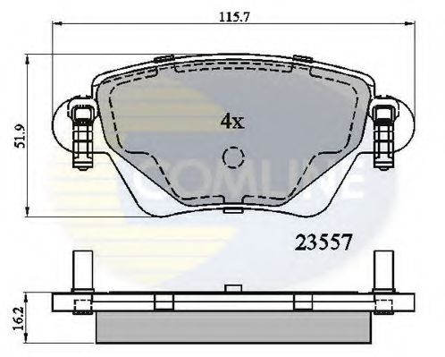 Комплект тормозных колодок, дисковый тормоз COMLINE CBP01114