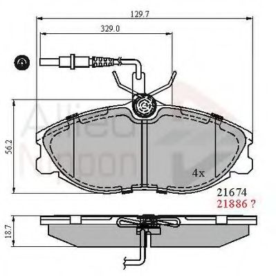 Комплект тормозных колодок, дисковый тормоз COMLINE ADB1340