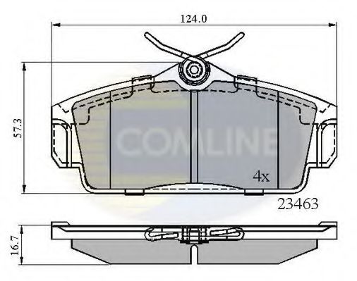 Комплект тормозных колодок, дисковый тормоз COMLINE CBP0740