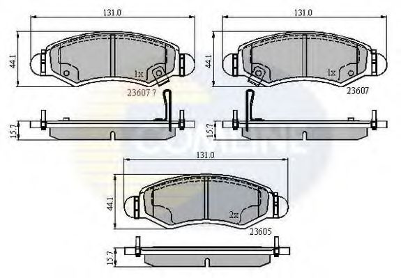 Комплект тормозных колодок, дисковый тормоз COMLINE CBP31297