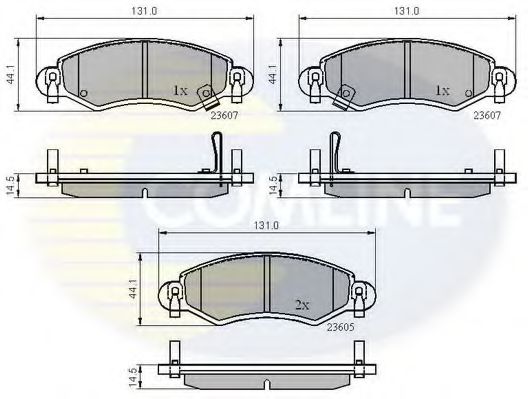 Комплект тормозных колодок, дисковый тормоз COMLINE CBP3893