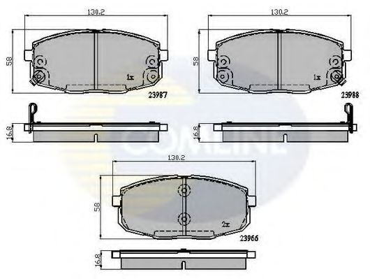 Комплект тормозных колодок, дисковый тормоз COMLINE CBP31798