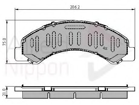 Комплект тормозных колодок, дисковый тормоз COMLINE ADB3918