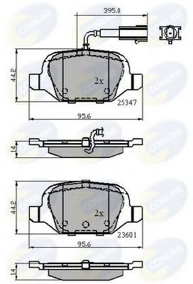 Комплект тормозных колодок, дисковый тормоз COMLINE CBP11026