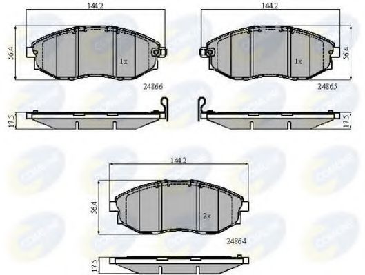 Комплект тормозных колодок, дисковый тормоз COMLINE CBP31585