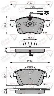 Комплект тормозных колодок, дисковый тормоз COMLINE ADB12118