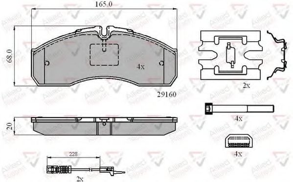 Комплект тормозных колодок, дисковый тормоз COMLINE ADB21735