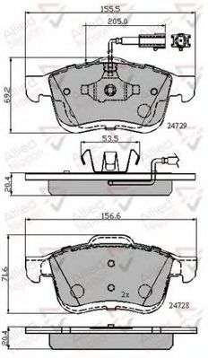 Комплект тормозных колодок, дисковый тормоз COMLINE ADB12032