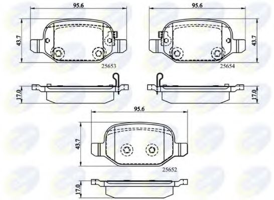 Комплект тормозных колодок, дисковый тормоз COMLINE CBP32139