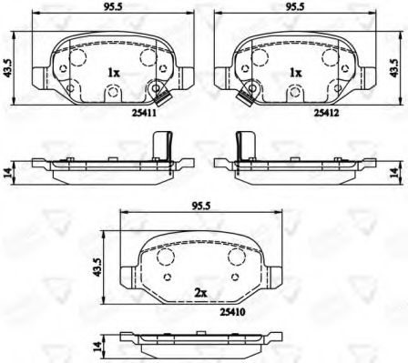 Комплект тормозных колодок, дисковый тормоз COMLINE ADB31559