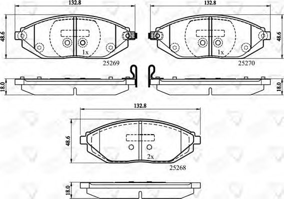 Комплект тормозных колодок, дисковый тормоз COMLINE ADB32150