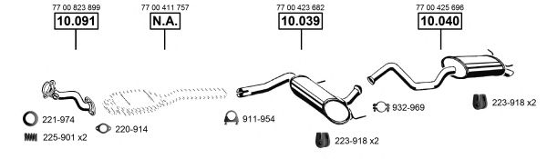 Система выпуска ОГ ASMET RE101800