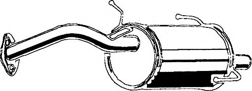 Глушитель выхлопных газов конечный ASMET 14.013