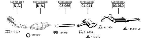 Система выпуска ОГ ASMET VA034100