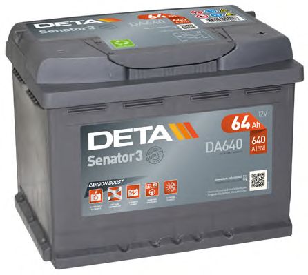 Стартерная аккумуляторная батарея; Стартерная аккумуляторная батарея DETA DA640