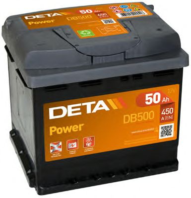 Стартерная аккумуляторная батарея; Стартерная аккумуляторная батарея DETA DB500