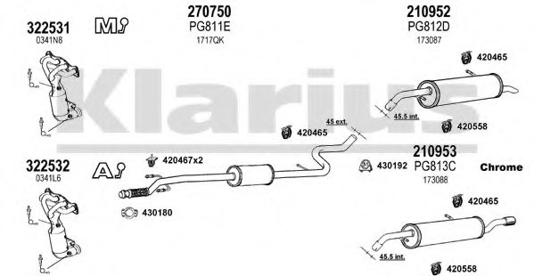Система выпуска ОГ KLARIUS 631260E