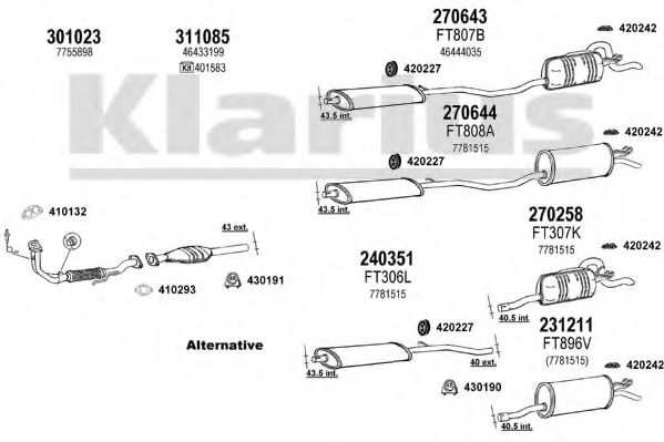 Система выпуска ОГ KLARIUS 330459E