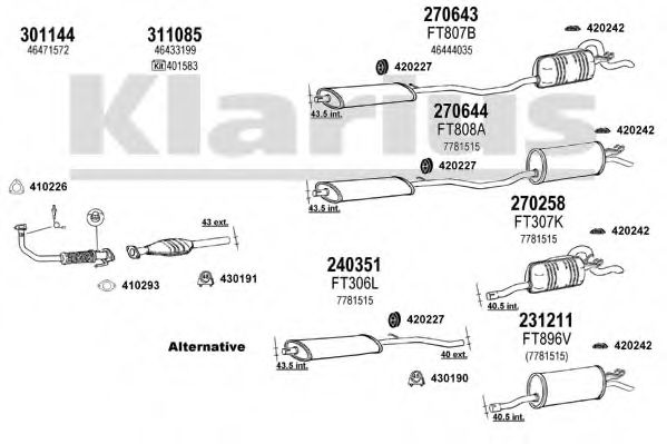 Система выпуска ОГ KLARIUS 330490E