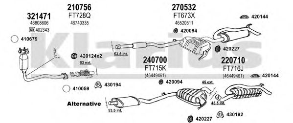 Система выпуска ОГ KLARIUS 330857E