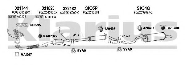 Система выпуска ОГ KLARIUS 780034U