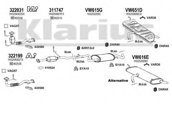 Система выпуска ОГ KLARIUS 931126U